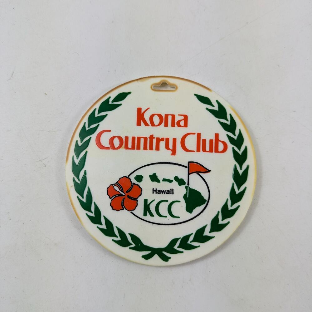 Kona Country Club Golf Bag Tag Hawaii Vintage Ocean & Alii Course Unique Gift